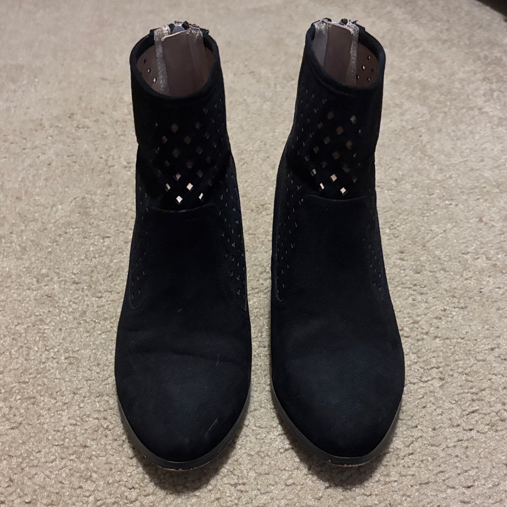 Kaari Blue Black Ankle Booties